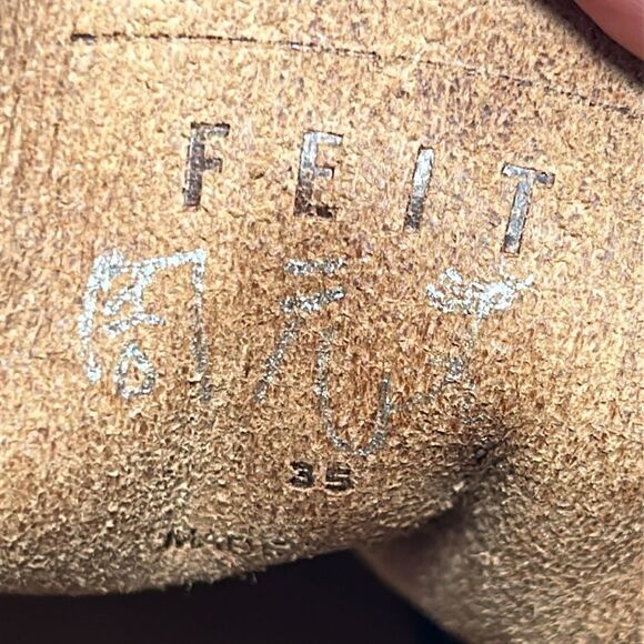 FEIT Hand Sewn Tan Leather Low Top Sneakers - Sz 35 - US 5 - Picture 10 of 15